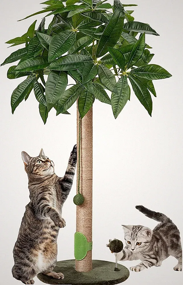 100% hochwertiges Sisalseil: Stabiler Kratzbaum für Katzen aller Größen, 84 cm