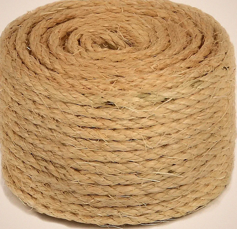 100 M Sisal Hanfseil 5 mm, Kratzseil für Katzenbaum, Bastseil für DIY D