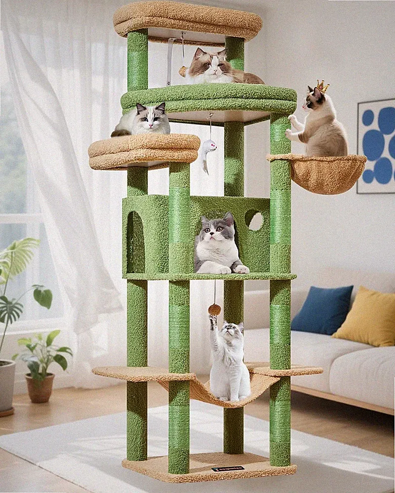 180CM Kratzbaum Groß XXL, Katzenbaum Grosse Katzen Stabil kratzbaum Maine Coo...