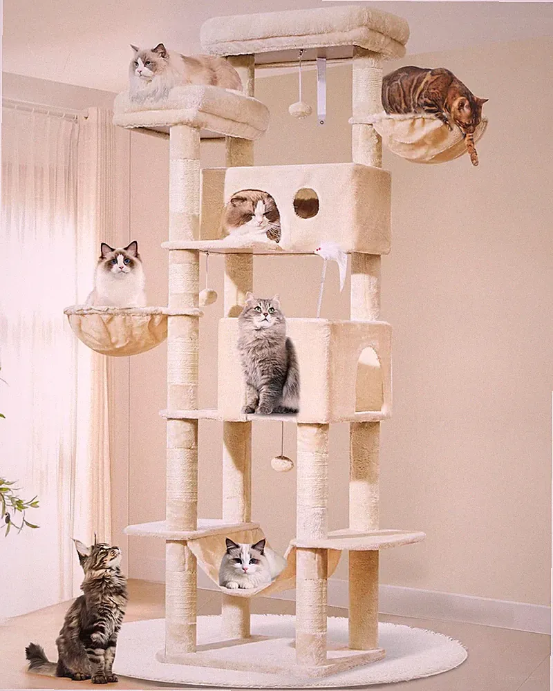 193CM Kratzbaum Groß XXL Katzenbaum Katzenbaum Grosse Katzen Stabil