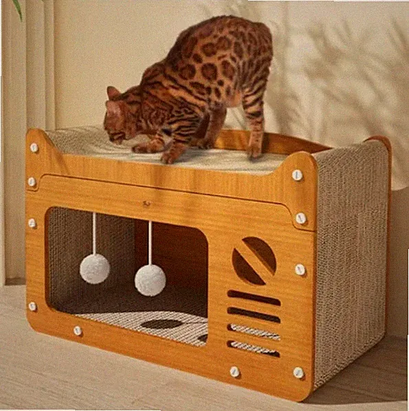 2-in-1 Katzenkratzbrett, Katzenkratzbaum