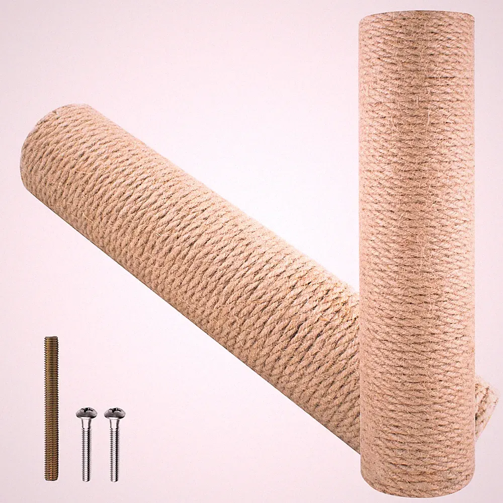 2 Pack Kratzsäule für Katzen Jute Seil Ersatzstamm für Kratzbaum 7cm Durchmes...