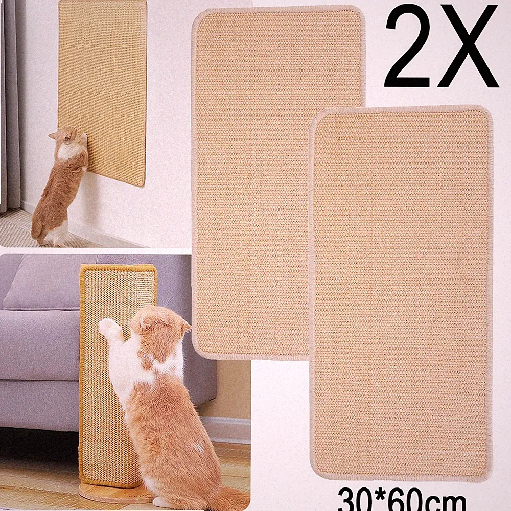 2 Stück Sisal Katze Kratzmatte Eckkratzbrett Kratzecke Kratzbaum Sisalbrett DE