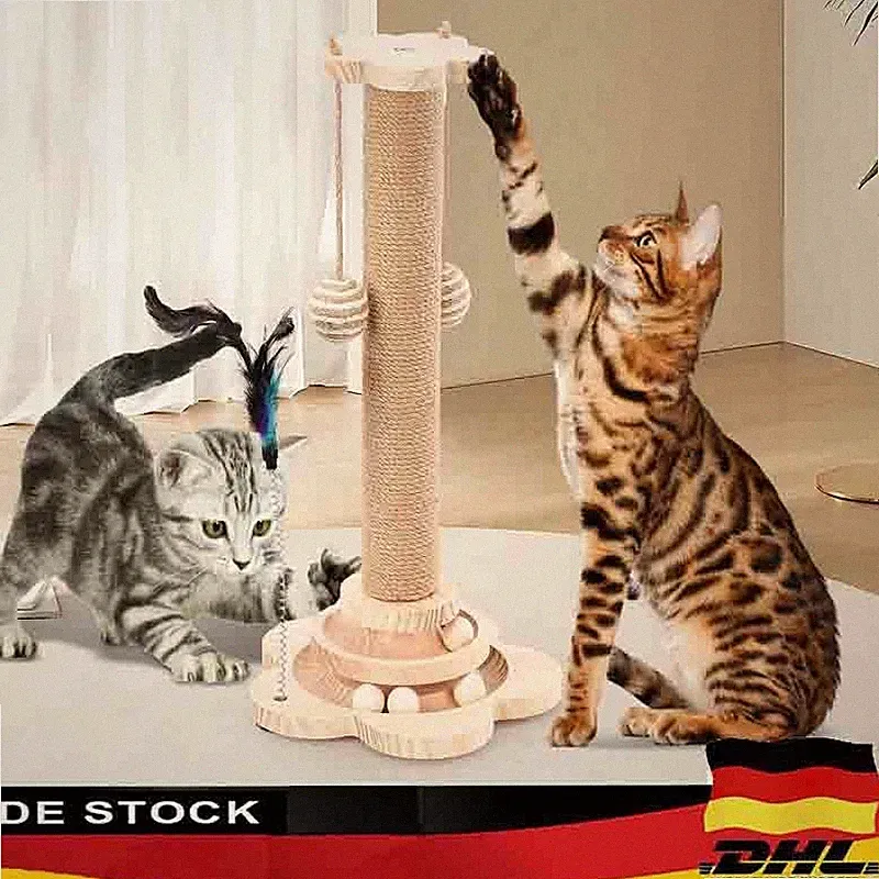 2025 Kratzbaum Katzenbaum Kletterbaum Grau 45cm Katzen Kratz Spiel Sisal Baum