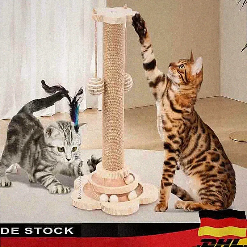 2025 Kratzbaum Katzenbaum Kletterbaum Grau 45cm Katzen Kratz Spiel Sisal Baum