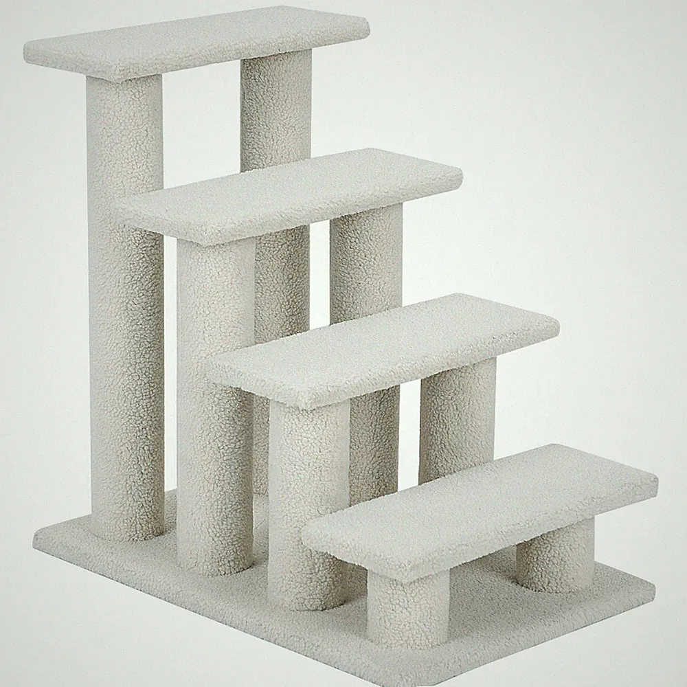 4-stufige Tiertreppe Katzentreppe Kratzbaum Kletterbaum Katzenbaum