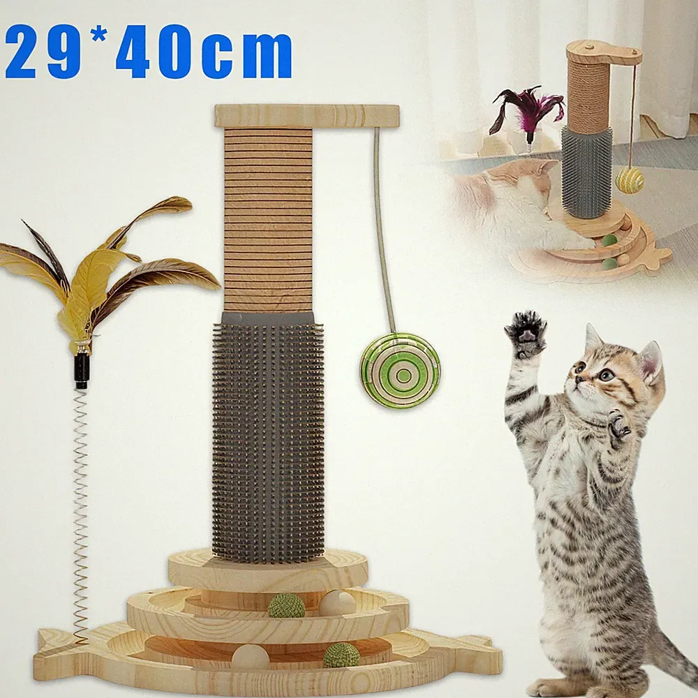 5 in 1 Kratzsäule Kratzbaum für Katzen Katzenkratzmöbel Kratzstamm mit Spielzeug