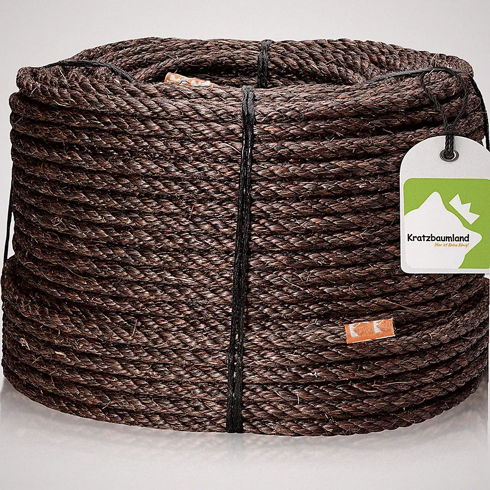 6-12 mm braunes Premium-Sisalseil für Kratzbäume (versch. Längen)