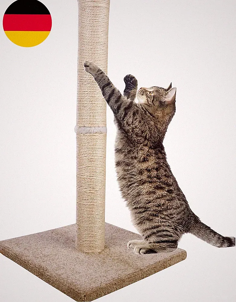 73Cm Groß Kratzbaum Für Katzen, Kratzsäule Mit Sisalstangen Und Teppichboden