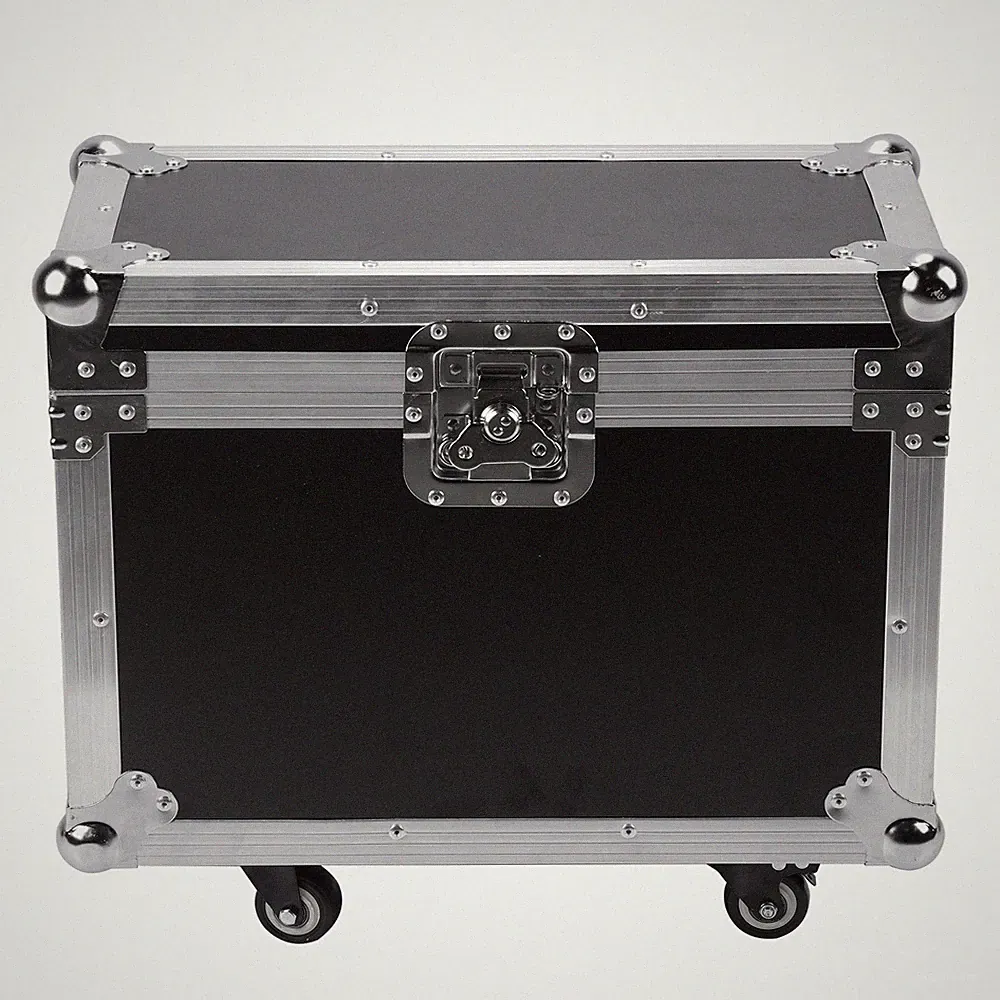 Black Flight Case 50x28x36.5cm EVA/Leather for 2PCS Moving Head Lights