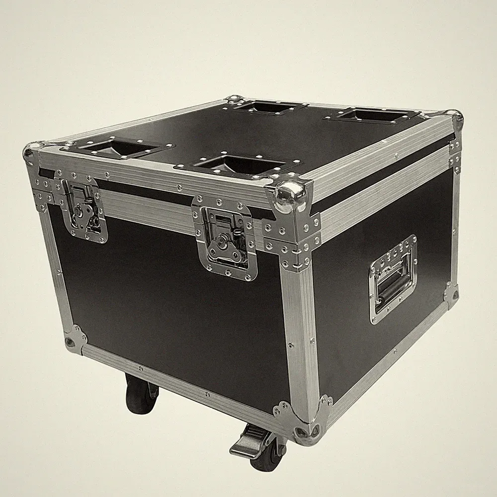 Black Flight Case 54.5x52x39cm for 2/4PCS Moving Head Lights