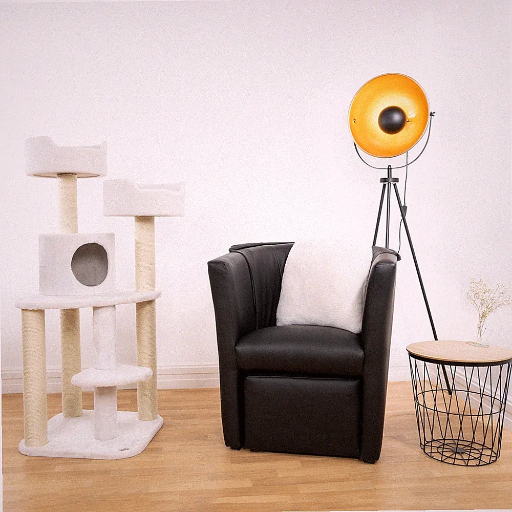 BONTOY Kratzbaum Jerry in weiß 126cm