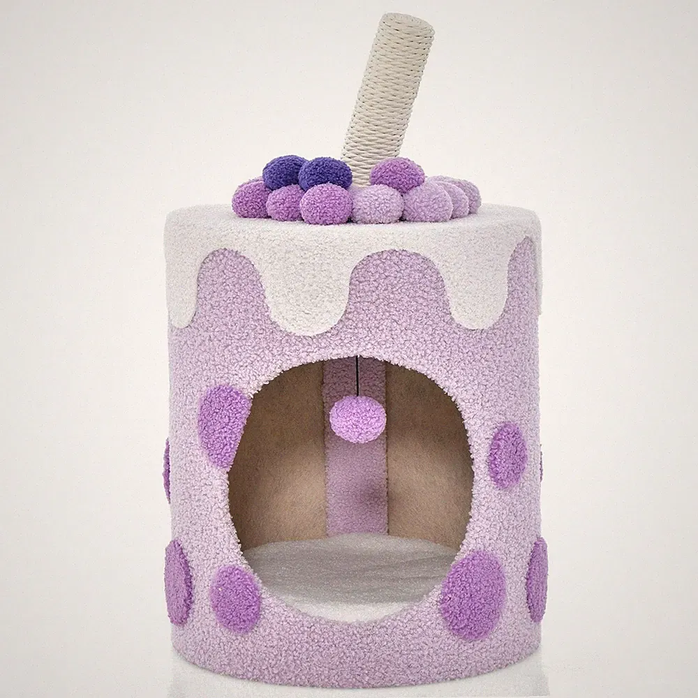 Bubble Tea Kratzbaum Turm mit Kratzbaum - Lila