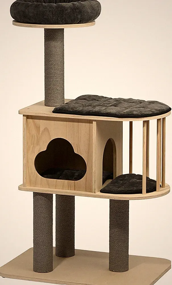Dobar Kratzbaum Mila mit Kuschelhöhle Katzenmöbel Krallenpflege Katzenbaum