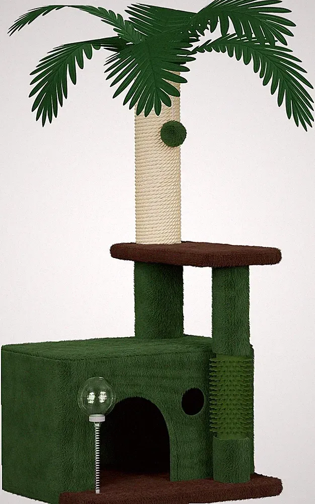 DOGAT Katzenbaum Turm 90 cm für Indoor Katzenklettergerüst mit Kratzbaum