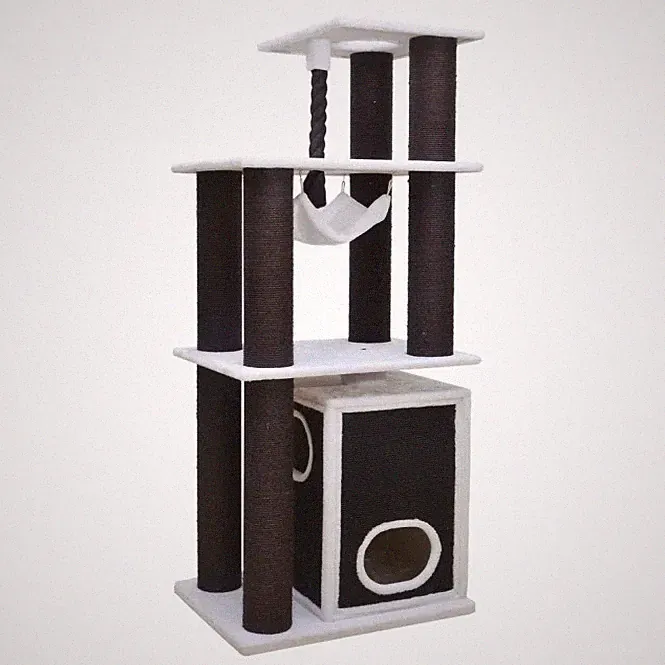 EBI Kratzbaum Swindon – Weißer Katzenkratzbaum im modernen Design
