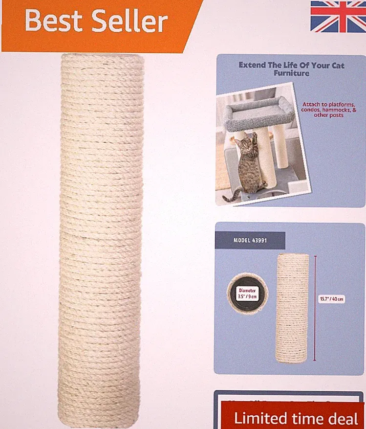 Ersatz für Katzenkratzstämme aus Sisal – inklusive Hardware für einfachen Aufbau