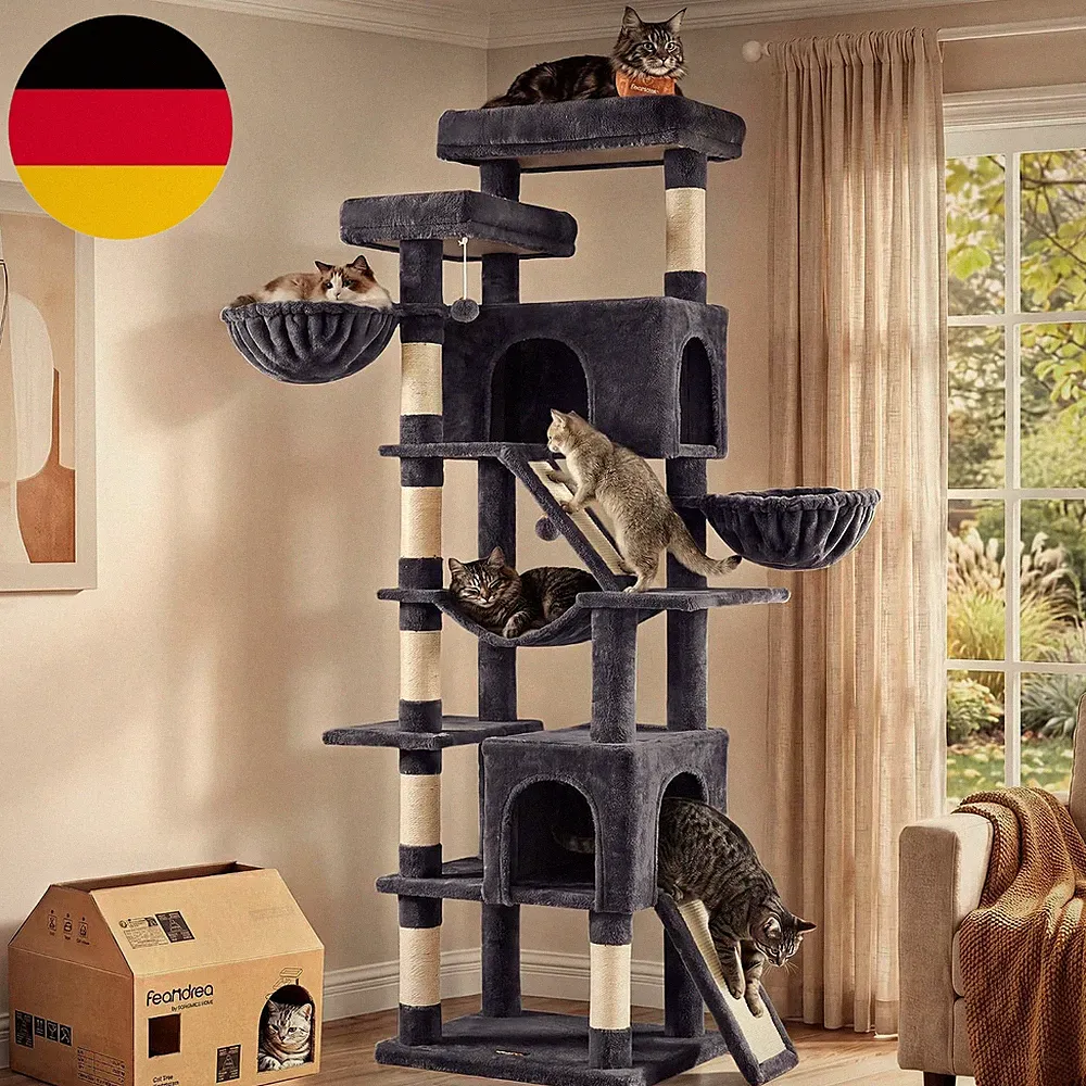 Feandrea Kratzbaum Groß, XXL Katzenbaum Mit Kratzbrettern Und Sisal, Kletterbaum