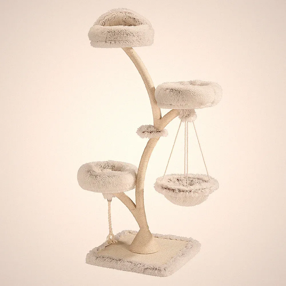 Fudajo Designer Kratzbaum Hängeliege Katzenkratzbaum Katzenbaum Katzenmöbel