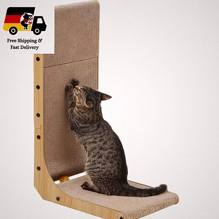 FUKUMARU L-förmiges Kratzbrett für Katzen, 68 cm