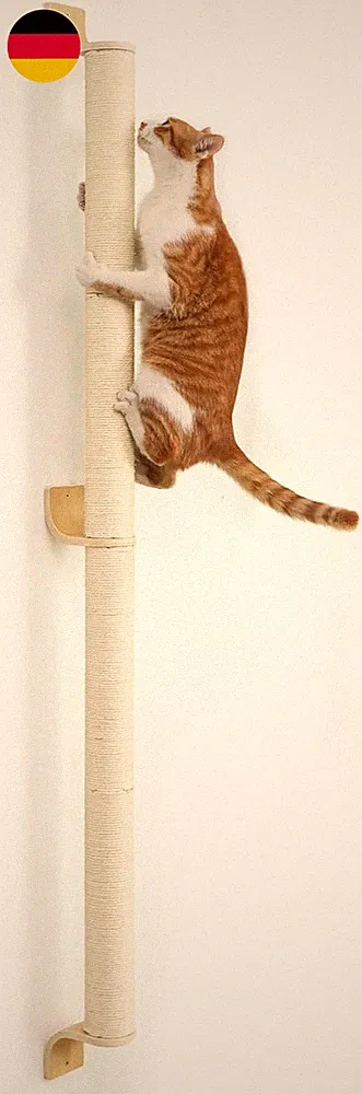 FUKUMARU Wandkratzsäule Katzen, 154 Cm Großer Kratzbaum Zur Wandmontage, Stabile