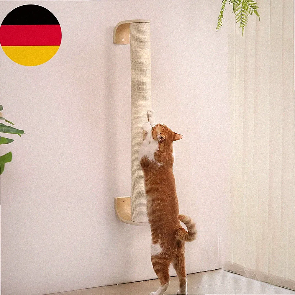 FUKUMARU Wandkratzsäule Katzen, 71 Cm Großer Kratzbaum Zur Wandmontage, Stabiler