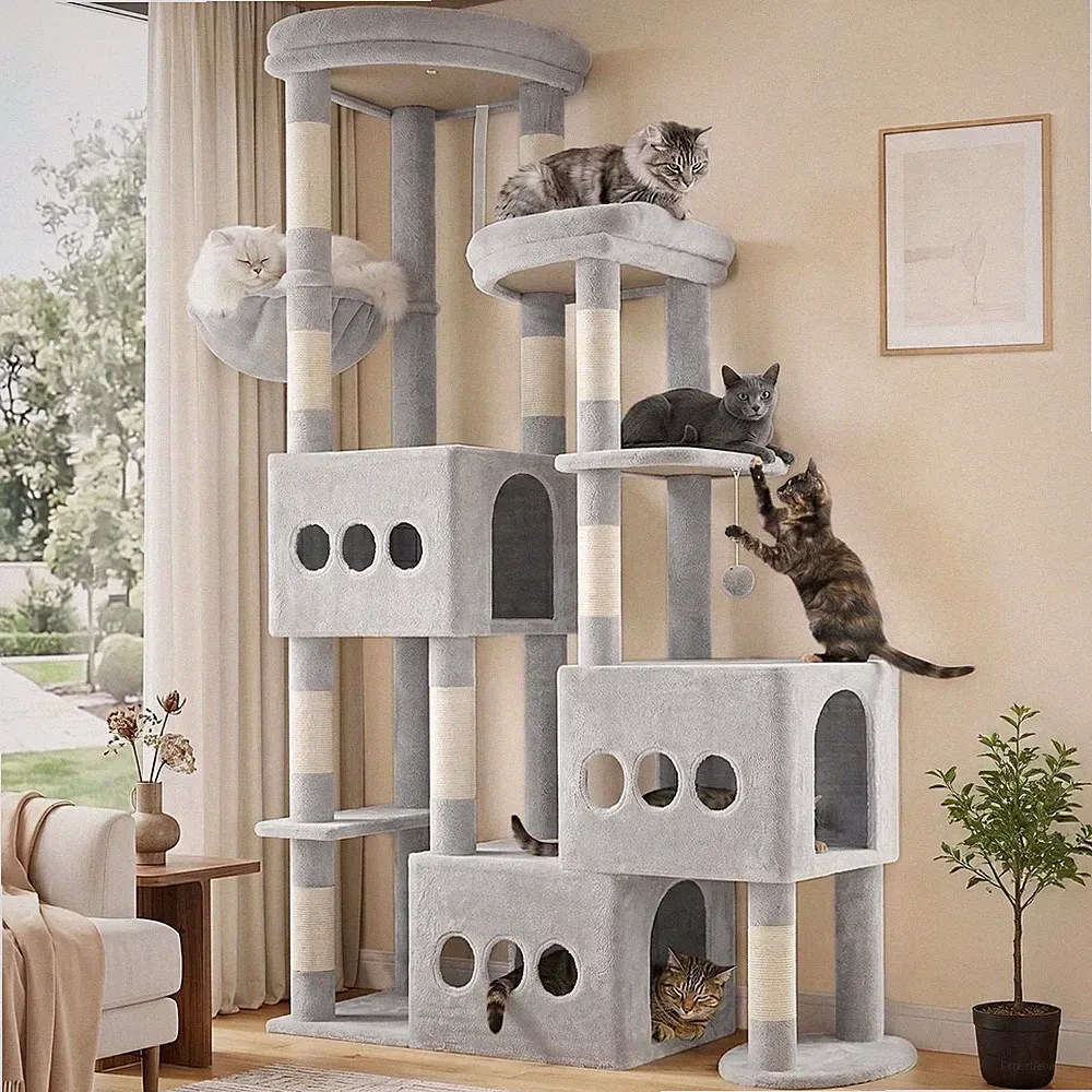 Gitelsnour Katzenbaum 182 cm Kippsicher 3 Höhlen 10 S