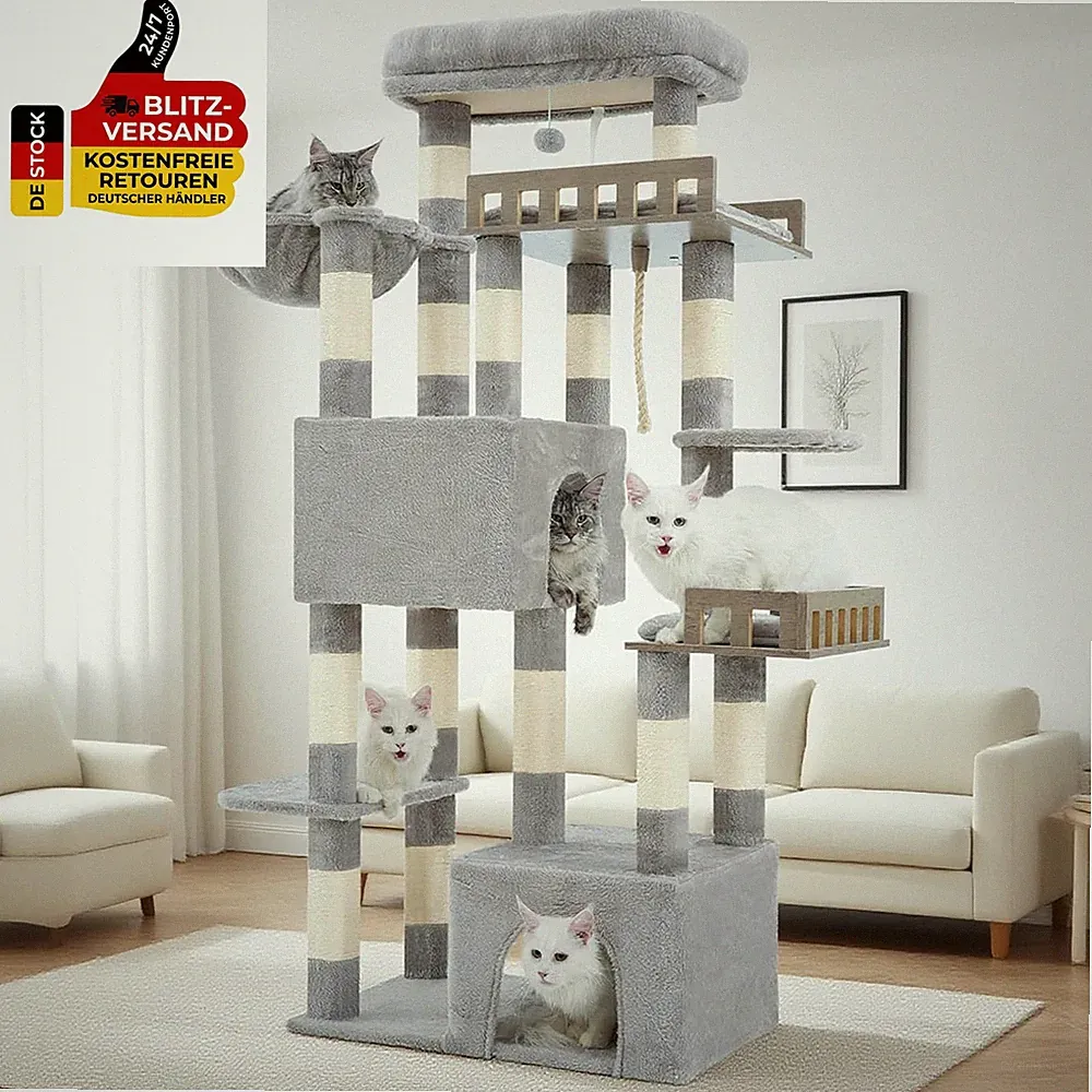 Gitelsnour Kratzbaum Groß, Katzenbaum Für Große Ausgewachsene Katzen, 174Cm Katz