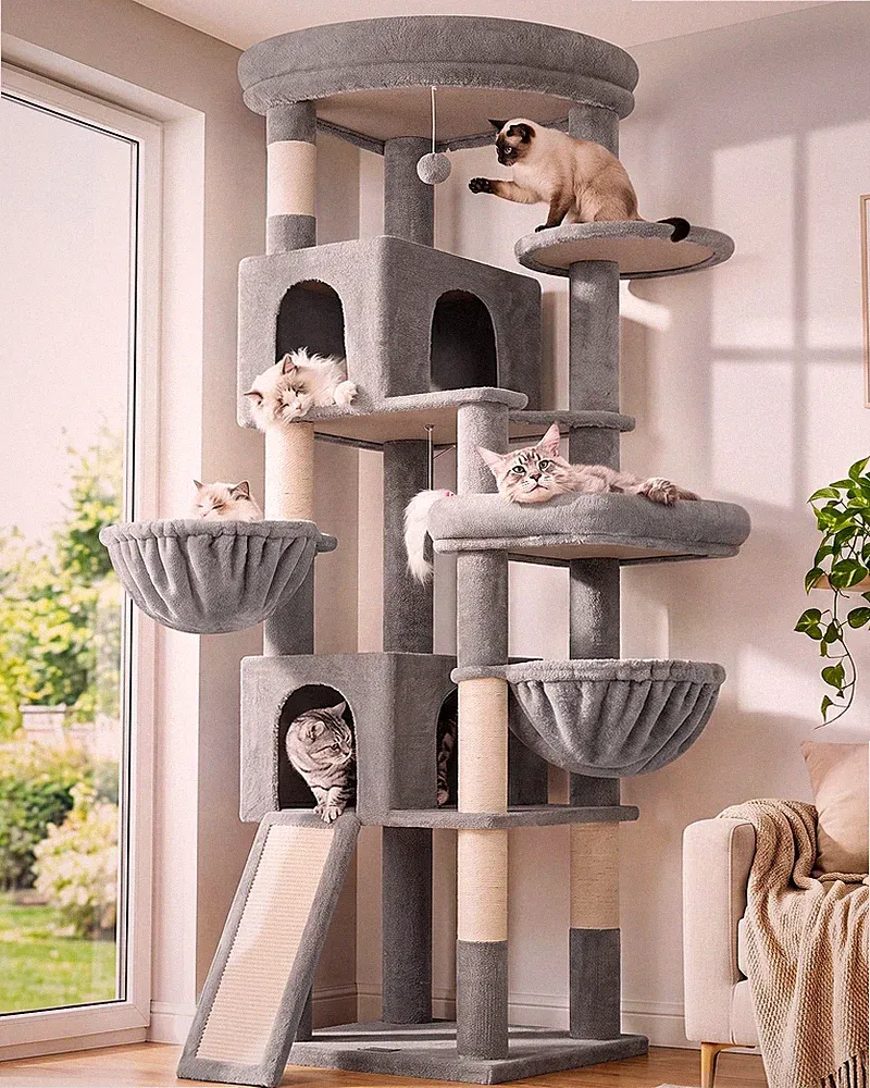 Globlazer 188cm XXL Kratzbaum für große Katzen Stabil und platzsparend