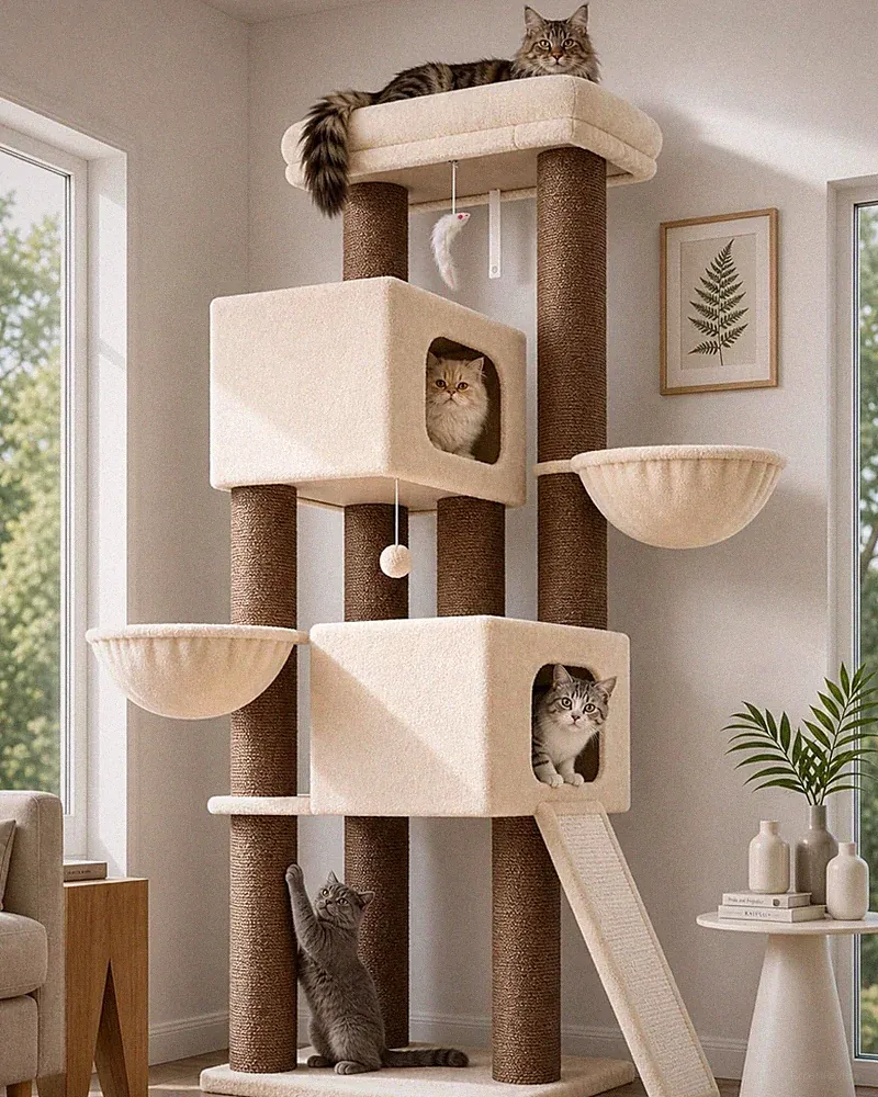 kratzbaum für große katzen dicke stämme