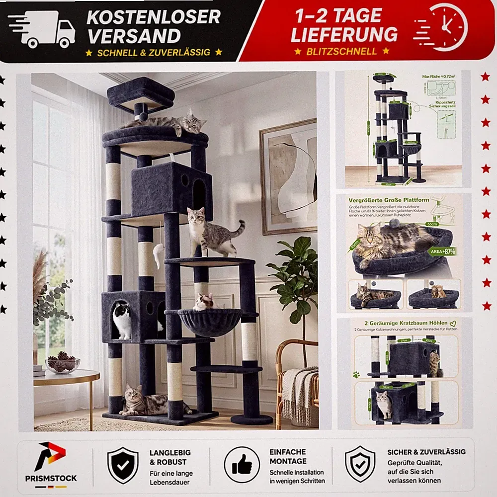 Globlazer Kratzbaum 213 cm für große Katzen Modell F83