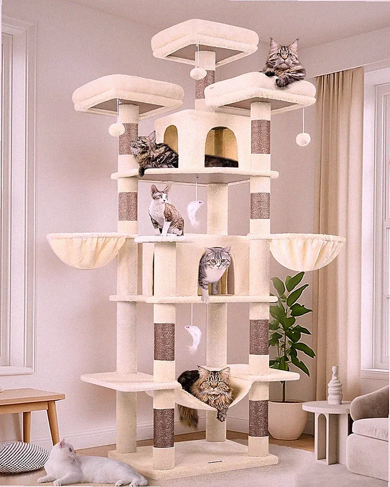 kratzbaum beige groß