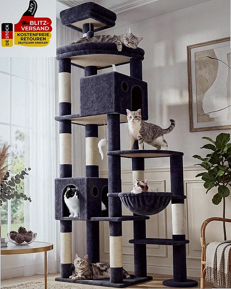 Globlazer Kratzbaum XXL Für Große Katzen 213 Cm Stabil Katzenbaum Innen F83 | Ex