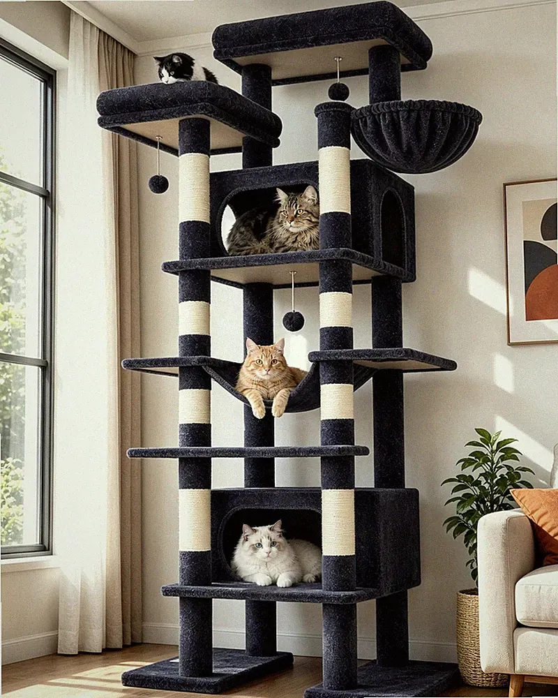 Globlazer XXL Kratzbaum 213 cm für große Katzen, luxuriös und sehr stabil.