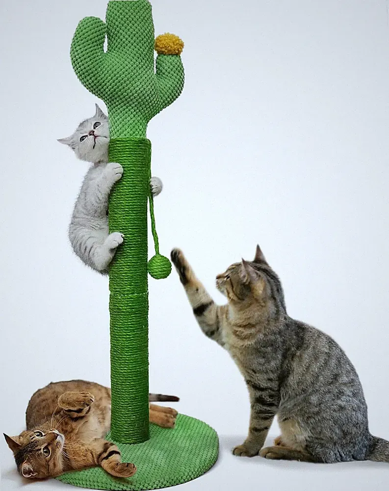 Großer Katzenkratzbaum für Indoor Katzen 83 cm Kaktus Katzenkratzbaum groß S...