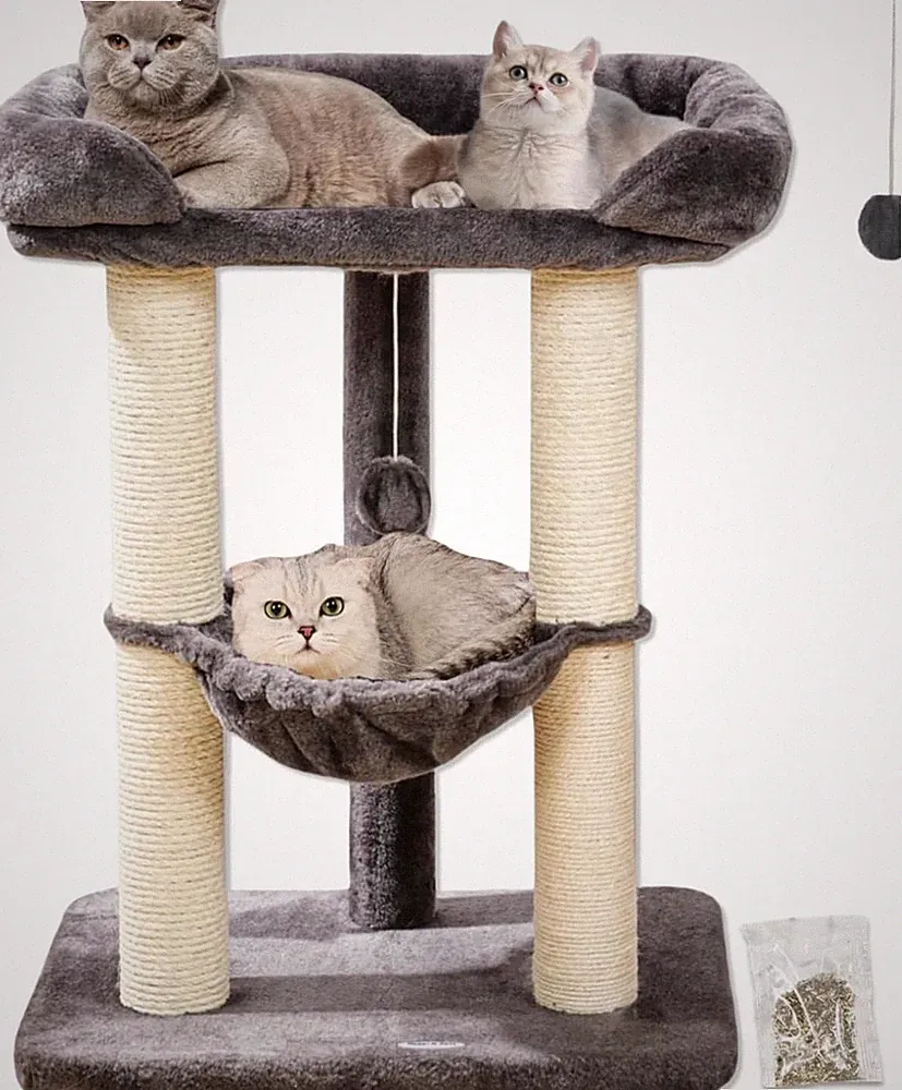 Großer Kratzbaum für große Katzen - Weiche Liegefläche - Bodenmontage - 71 cm