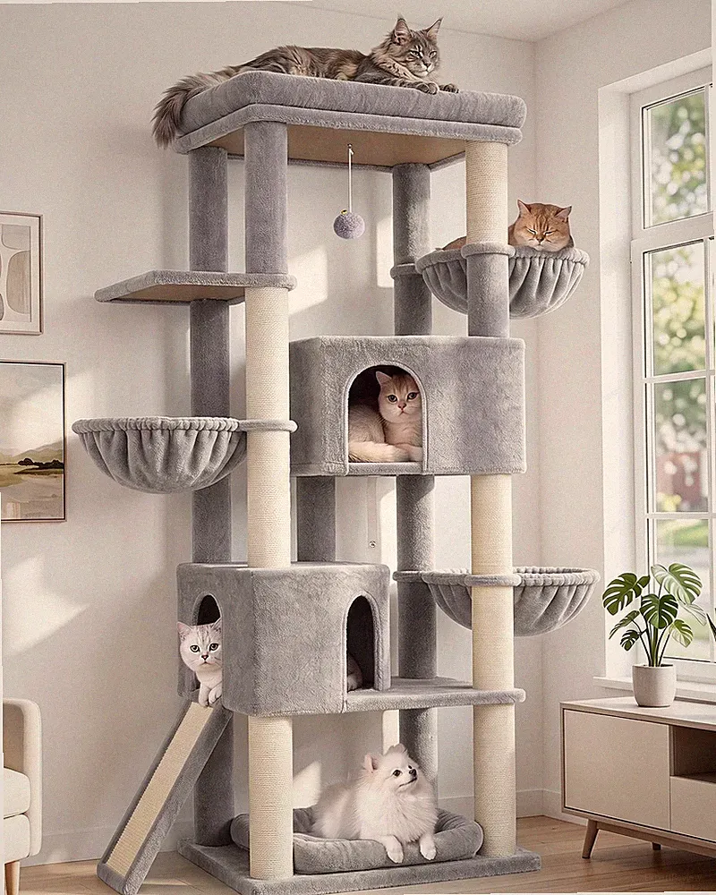 Großer Kratzbaum XL für Maine Coon Stabiler Kletterturm, Höhe 180 cm, neu