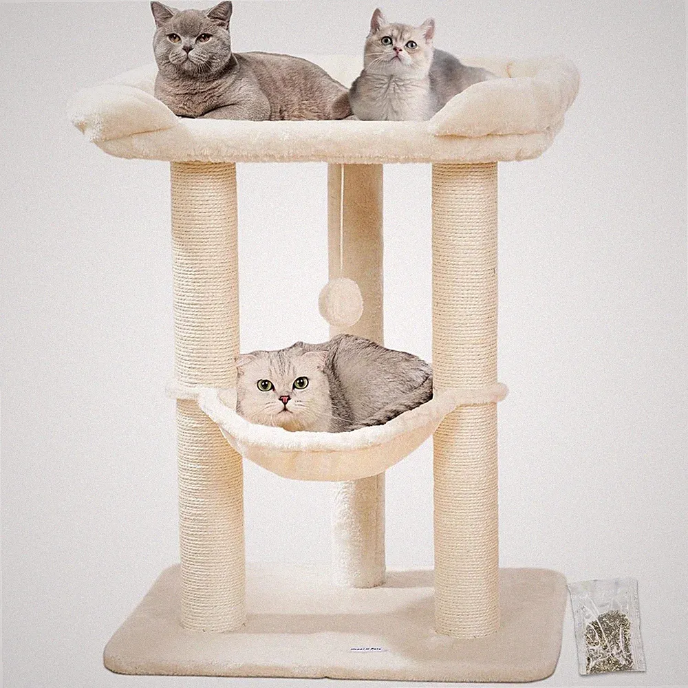 Happi N Pets Kratzbaum 71 cm Sisal Katzenbett Hängematte