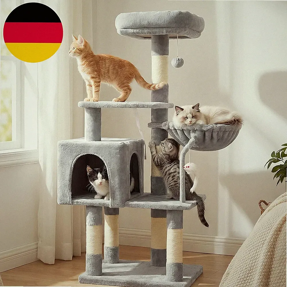 Hey-Brother Kleiner Kratzbaum Mit Plattform Für Kätzchen, MPJ004SW-N- | Mehrstöc