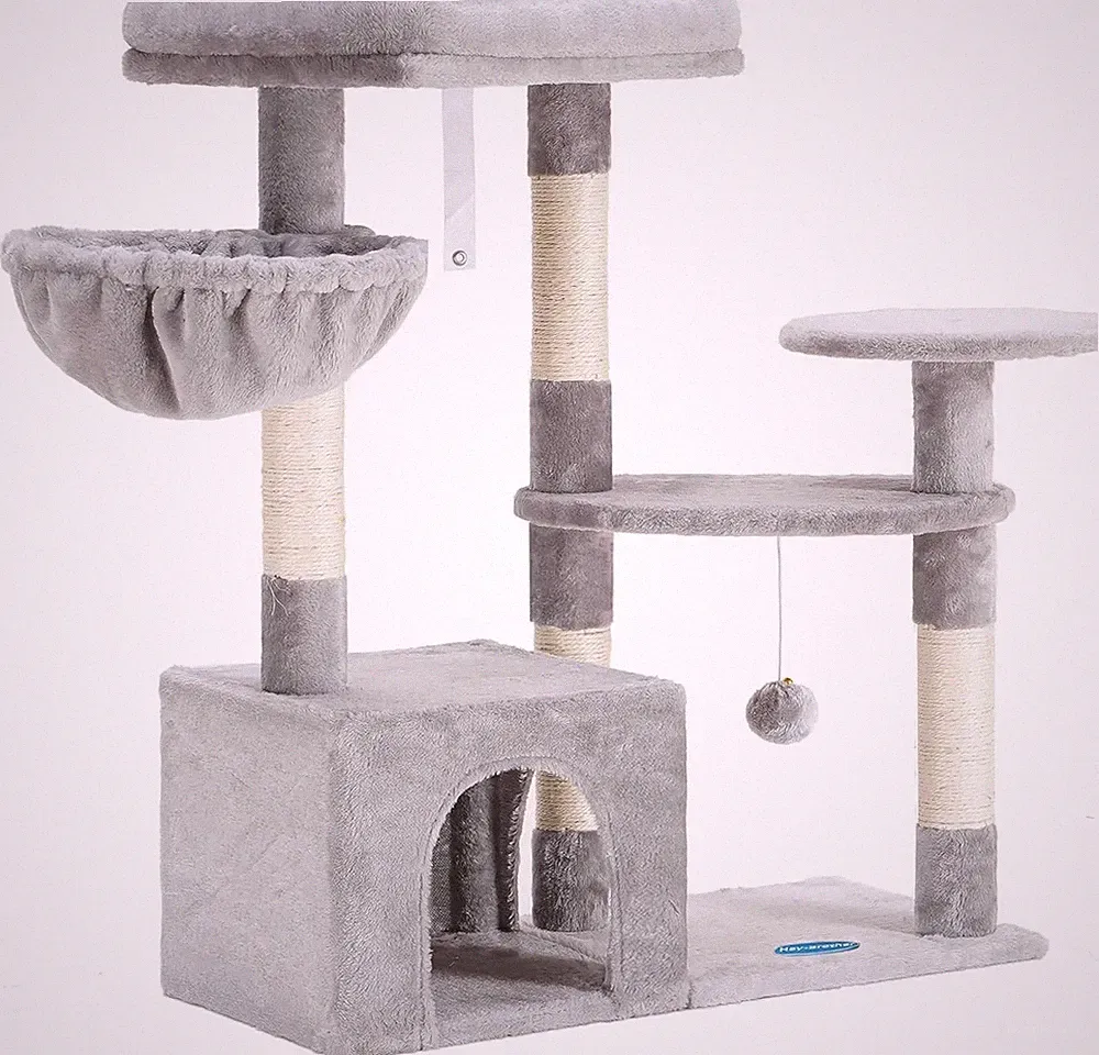 Hey-brother Kratzbaum, 83 cm Katzenbaum für Katzen, Katzenhaus mit katzenhöhle