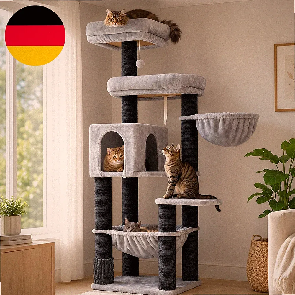Hey-Brother XXL Kratzbaum Für Maine Coon, Sisal-Kratzpfosten(Φ11Cm), MPJ01W | 16