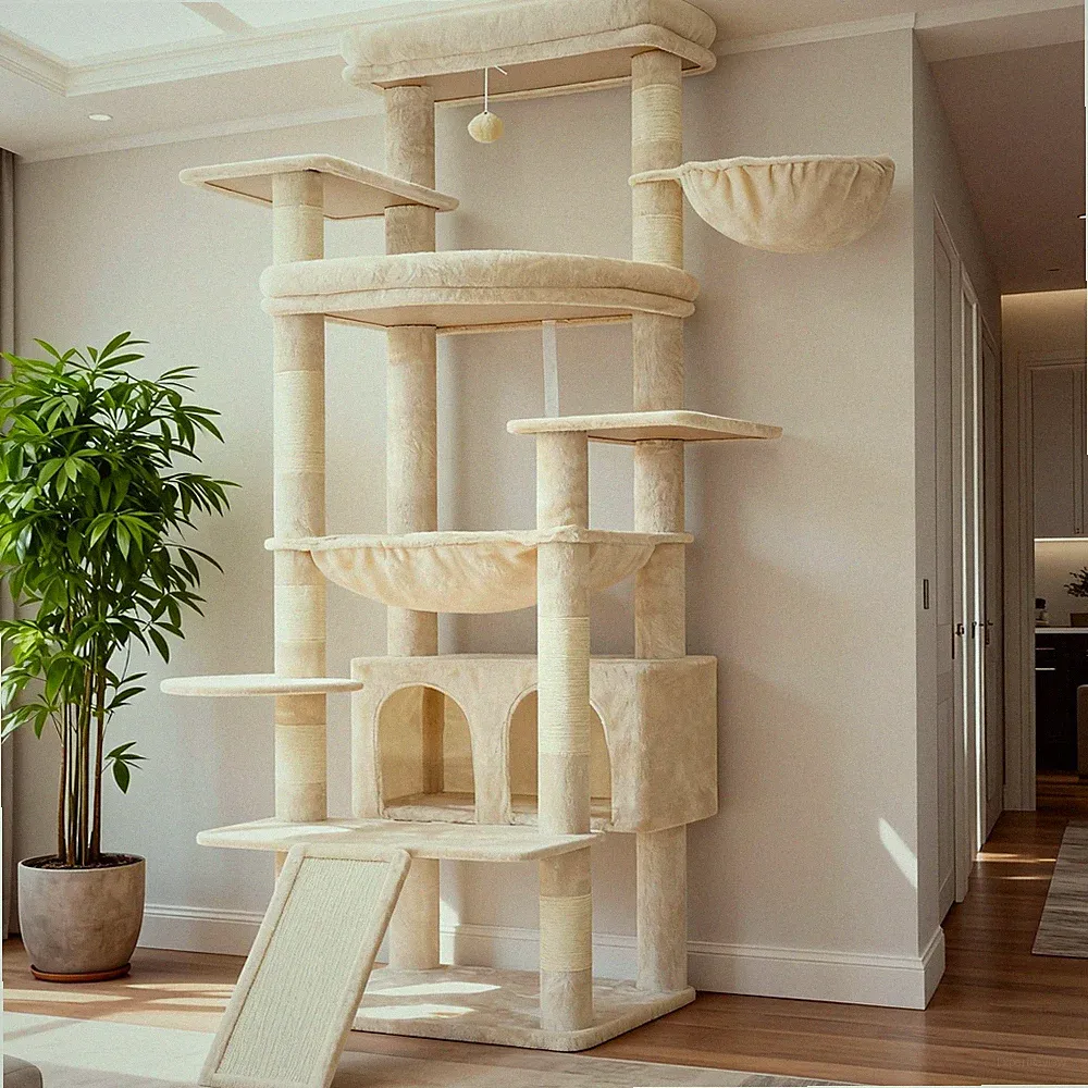 Heybly Katzenbaum, 191 cm Kratzbaum Groß Beige HCT038M