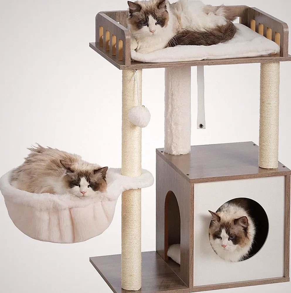 kratzbaum katze holz