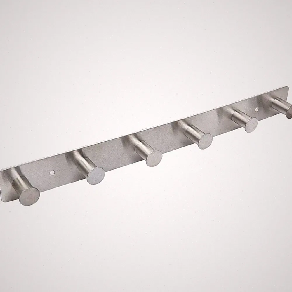 Hochwertige Wandgarderobe aus Edelstahl – 6 Haken für Schlüssel, Kleidung & mehr