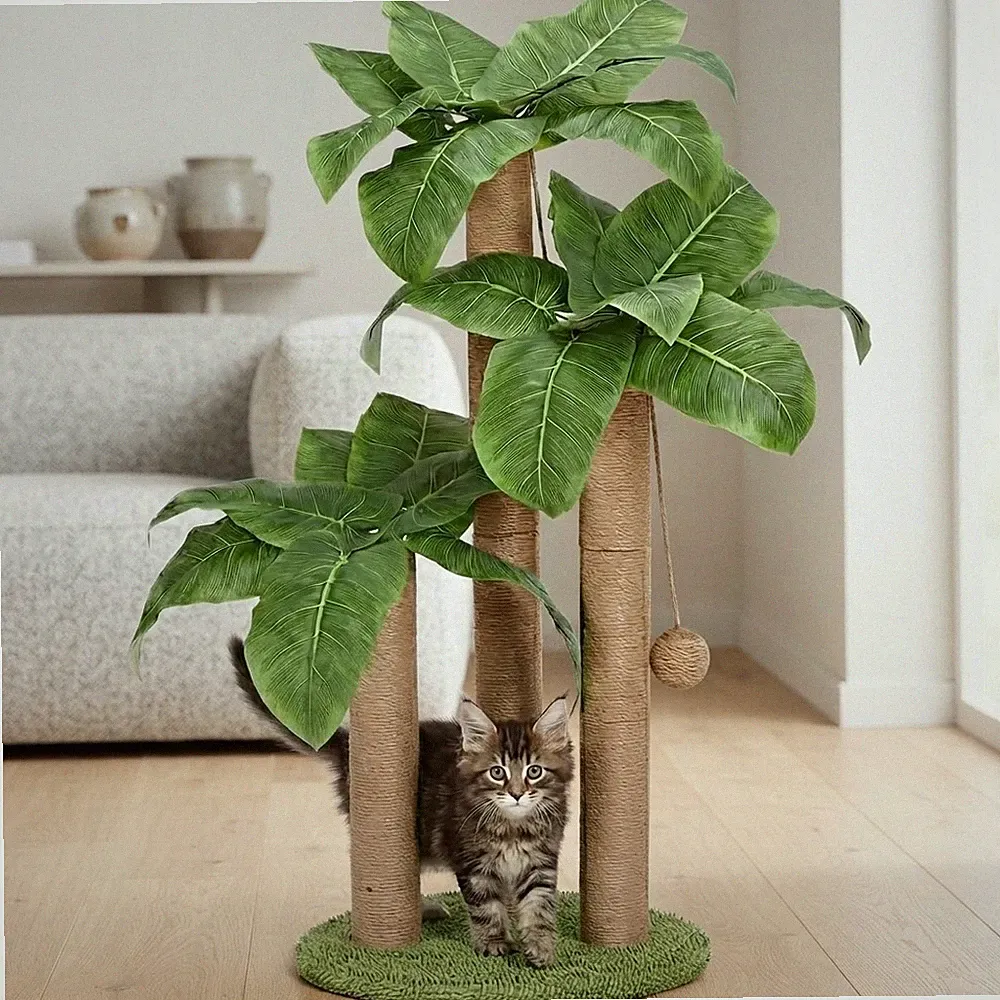 Interaktiver 31,5 Zoll Katzenkratzbaum mit verstellbaren Höhen & Spaßfunktionen