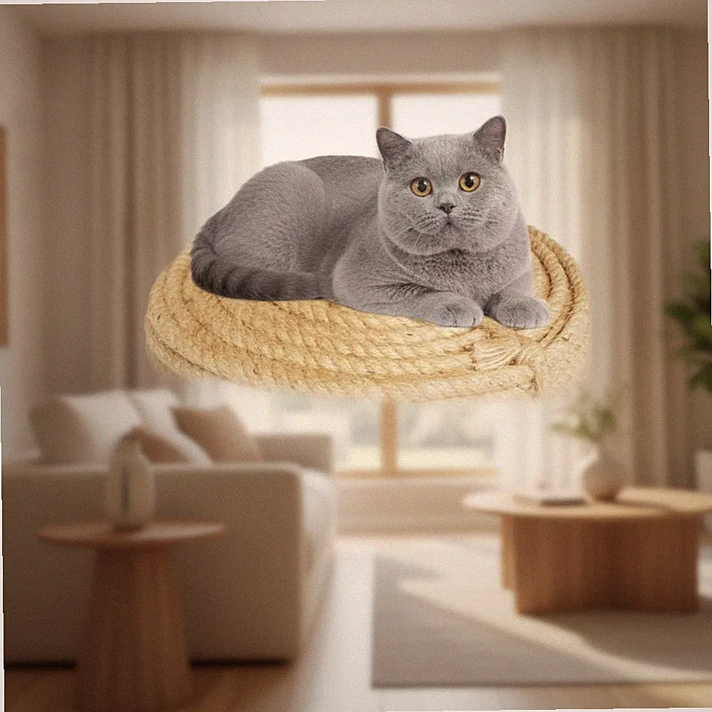 Jute Seil Katzenkratzbaum Kratzmatte 20m biologisch abbaubar Natur