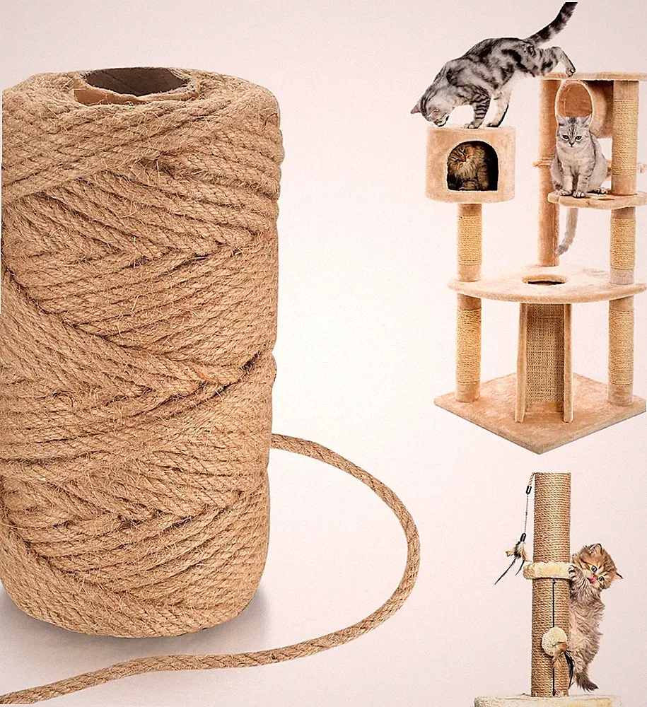 Juteseil Set 6mm x 50m - Rustikales Design - Katzenkratzbaum, DIY Projekte, Deko