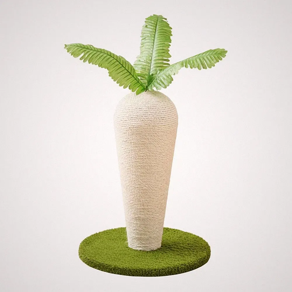 Karotten Katzenkratzbaum langlebig Sisal Katzenkratzer stabiler Boden