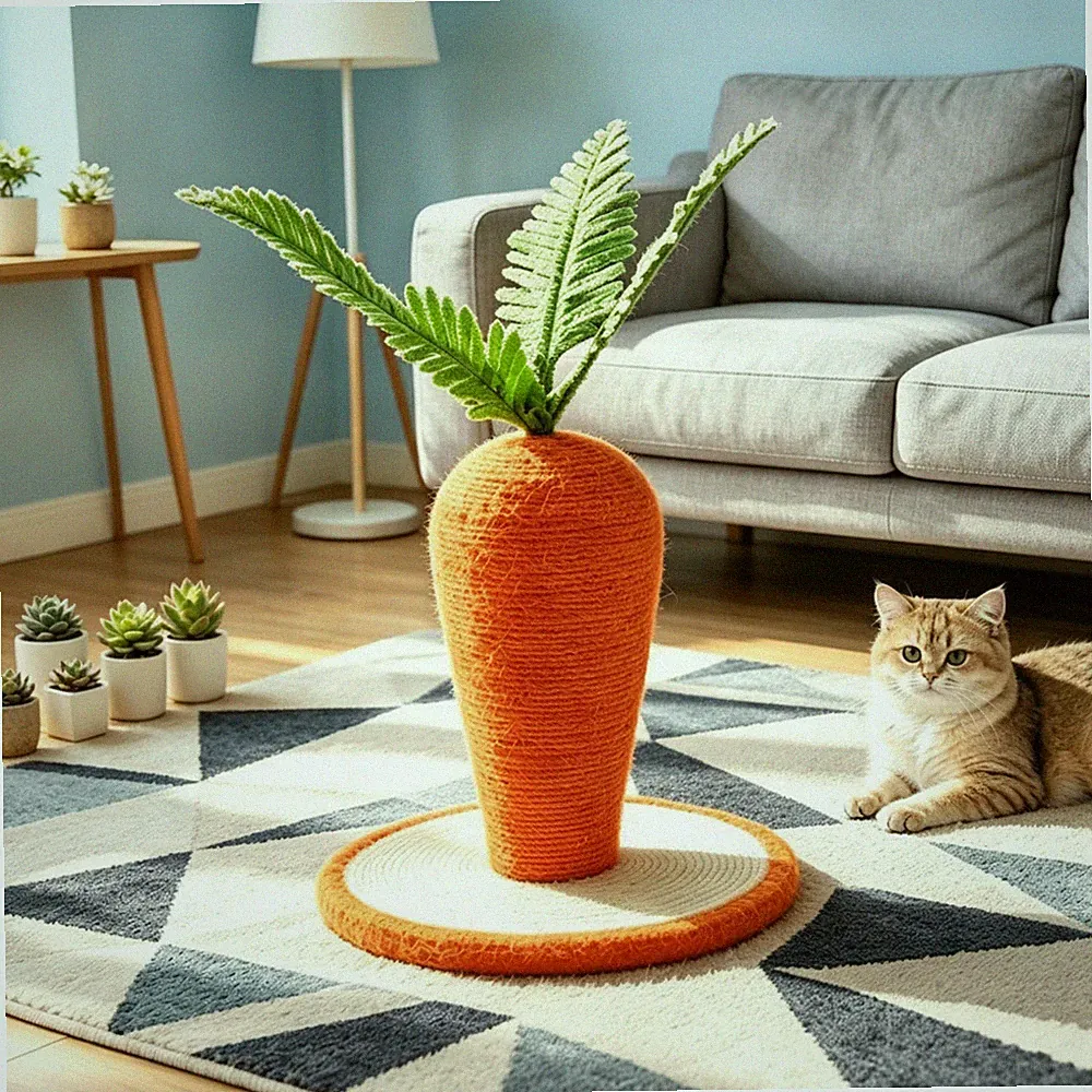 Karotten-Kratzbaum orange Katzenkratzbaum dekorativ
