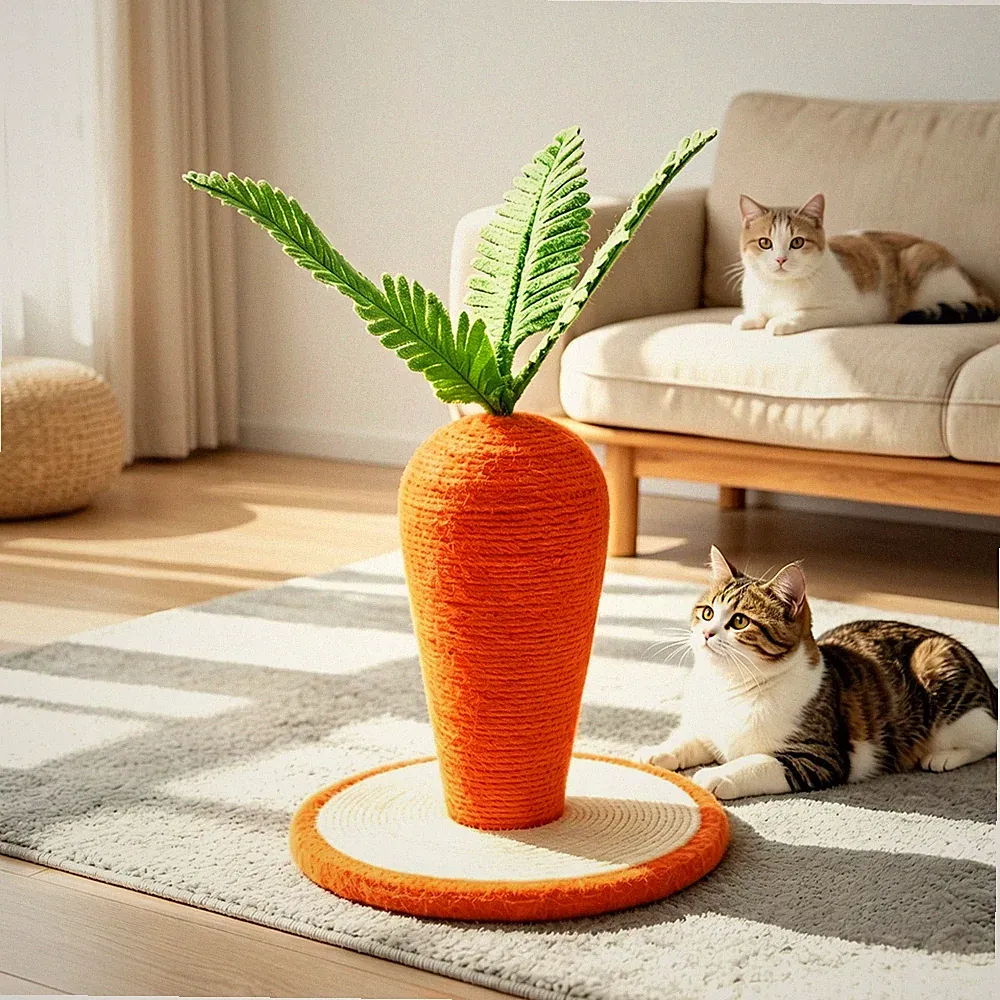 Karotten-Kratzbaum orange Katzenkratzbaum dekorativ